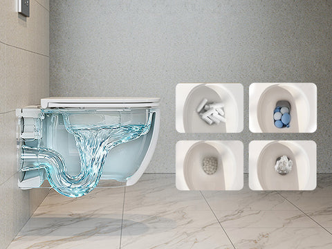 HOROW UG16R Spülrandloses Wand-WC mit Soft-Close-Deckel, 54×36×35,5 cm