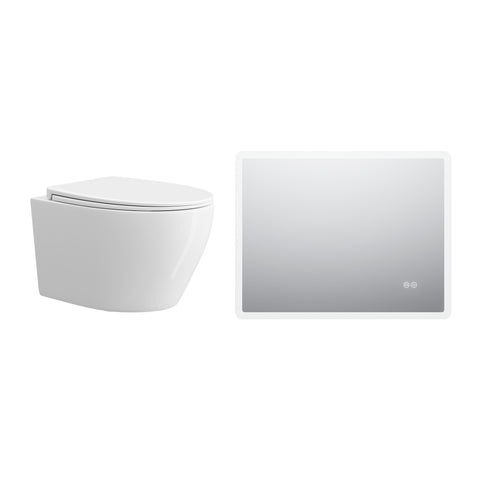 HOROW UG09R Wand-WC aus Keramik mit Soft-Close-Sitz & Superspin-Spülung
