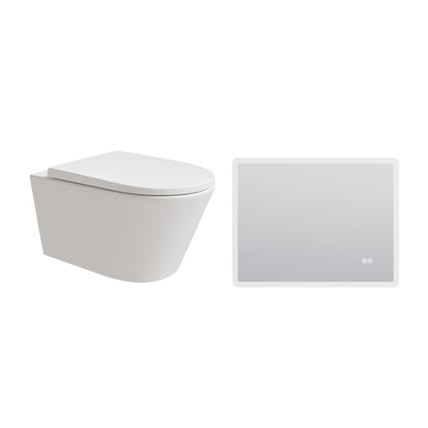 HOROW UG10R Wand-WC 53,9 cm – Weiß