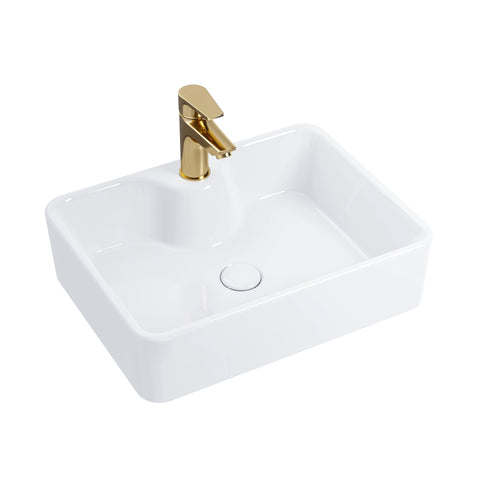 HOROW F10A-S4837 Aufsatzwaschbecken Rechteckig 48x37x13 cm